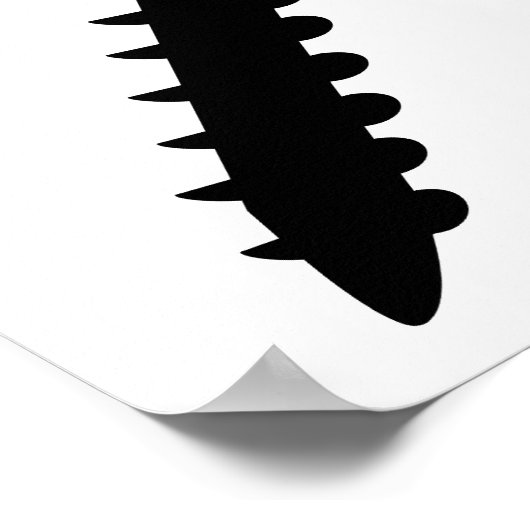 Schwarzes Schraubensymbol Poster (Ecke)