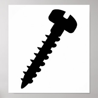 Schwarzes Schraubensymbol Poster