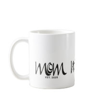 Schwarzes Schriftzug Established Mom T-Shirt