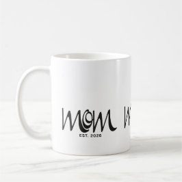 Schwarzes Schriftzug Established Mom T-Shirt Kaffeetasse