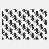 Schwarzes Schuhwrapping Papier Flachblatt Set von  (Vorderseite 2)