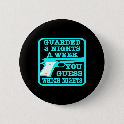 Schwarzes schützte die 3 Nachtwoche Button (Vorderseite)