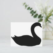 Schwarzes Schwan-Symbol Postkarte (Stehend Vorderseite)