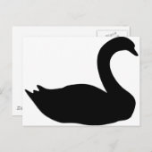 Schwarzes Schwan-Symbol Postkarte (Vorne/Hinten)