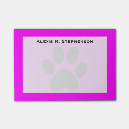 Schwarzes Schwarzes Tier mit Monogramm druckfarben Post-it Klebezettel