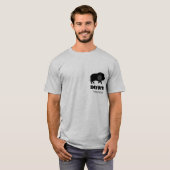 Schwarzes Schwein unten! Bucknutz Jagd-Verein T-Shirt (Vorne ganz)