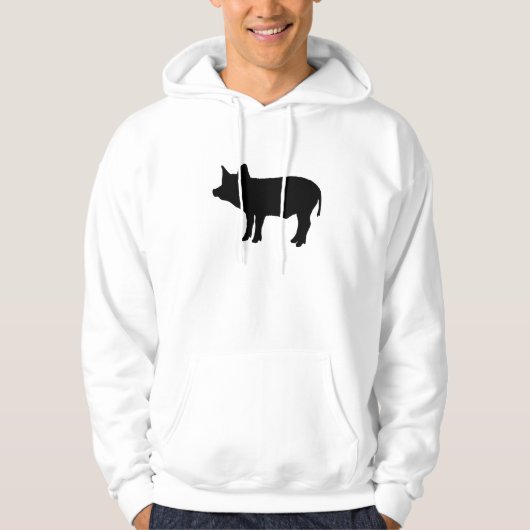 Schwarzes Schweinefleisch Pigment Silhouette Kontu Hoodie (Vorderseite)