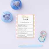 Schwarzes Script-Dirty-Mind-Brautparty-Spiel Flyer (Einzeln)