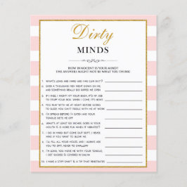 Schwarzes Script-Dirty-Mind-Brautparty-Spiel Flyer