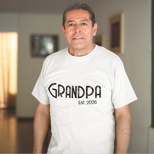 Schwarzes Script Grunge Established Opa T-Shirt