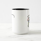 Schwarzes Script Letter "T" Farbige Wildblumen Tasse (Zentrum)