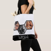 Schwarzes Sechseck Mutter Gegründet 3 Foto Tasche (Von Nahem)