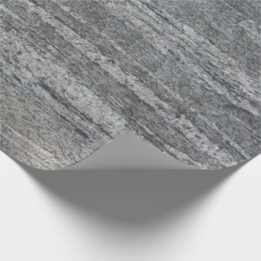 Schwarzes Sedimentgestein Geschenkpapier (Ecke)