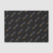 Schwarzes Seidenpapier mit individuellem Firmenlog (Vorderseite)