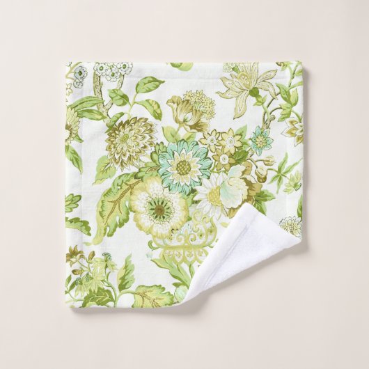 Schwarzes Set mit Blumenmuster (Waschlappen)