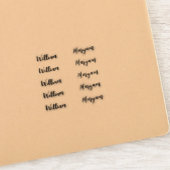 (Schwarzes Set von 10) Eleganter Name des Skripts Aufkleber