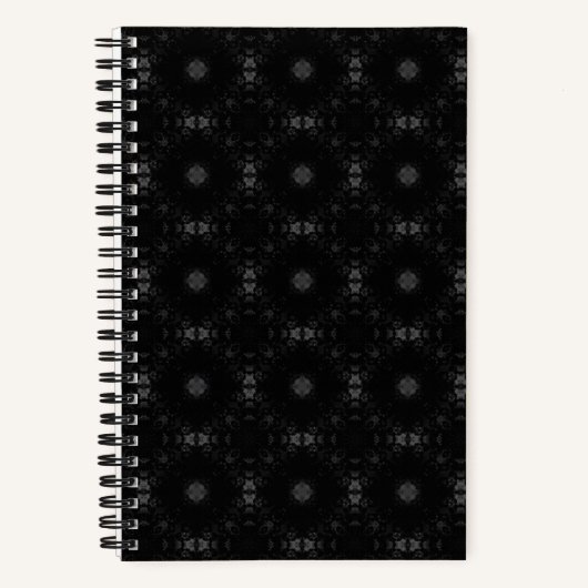 Schwarzes Signaturmuster Notizblock (Vorderseite)