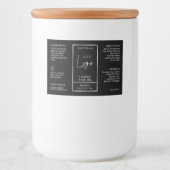 Schwarzes Silber 2 OZ Tropfer Flasche Wasserdicht Lebensmitteletikett (Vorderseite)