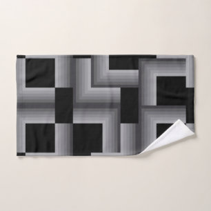 Schwarzes, Silber, coole, einzigartige, trendy Handtuch