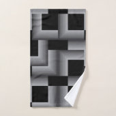 Schwarzes, Silber, coole, einzigartige, trendy Handtuch (Handtuch)