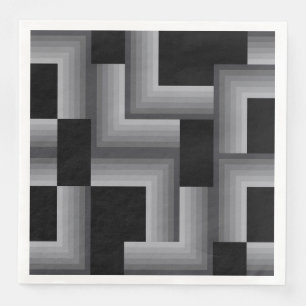 Schwarzes, Silber, coole, einzigartige, trendy Serviette
