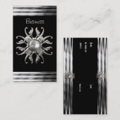 Schwarzes Silber der Visitenkarte (Vorne/Hinten)