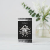 Schwarzes Silber der Visitenkarte (Stehend Vorderseite)