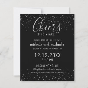 Schwarzes Silber jubelt bis zum 25. Hochzeitstag