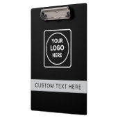 Schwarzes Silber-Logo-Text Pro-Clipboard Klemmbrett (Links)