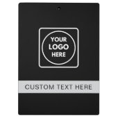 Schwarzes Silber-Logo-Text Pro-Clipboard Klemmbrett (Rückseite)