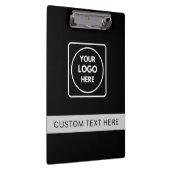 Schwarzes Silber-Logo-Text Pro-Clipboard Klemmbrett (Rechts)