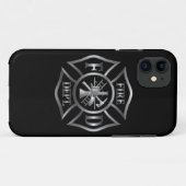 Schwarzes/silbernes Feuerwehrsymbol Iphone Falles Case-Mate iPhone Hülle (Rückseite (Horizontal))