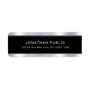 Schwarzes Silver Template Moderner Glamour Berufli