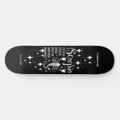 Schwarzes Skateboard mit Scorpio-Symbol (Horizontal)
