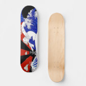 Schwarzes Skateboard Sun Bewohner von Nippon (Vorderseite)
