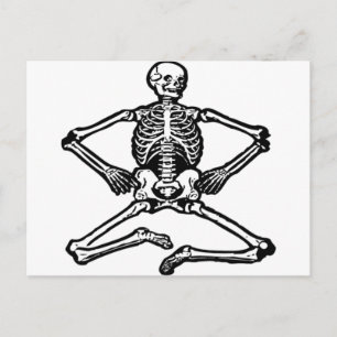 Schwarzes Skelett Postkarte
