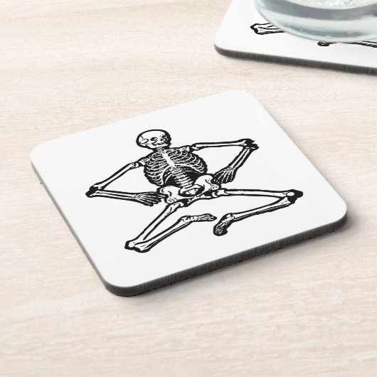 Schwarzes Skelett Untersetzer (Linke Seite)