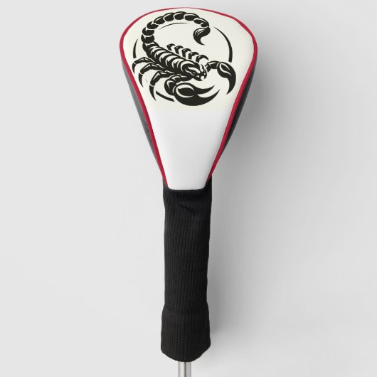 Schwarzes Skorpion-Bold-Luxus-Design Leder Golf Headcover (Vorderseite)