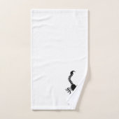Schwarzes Skorpion-Design mit Monogramm Badhandtuch Set (Handtuch)