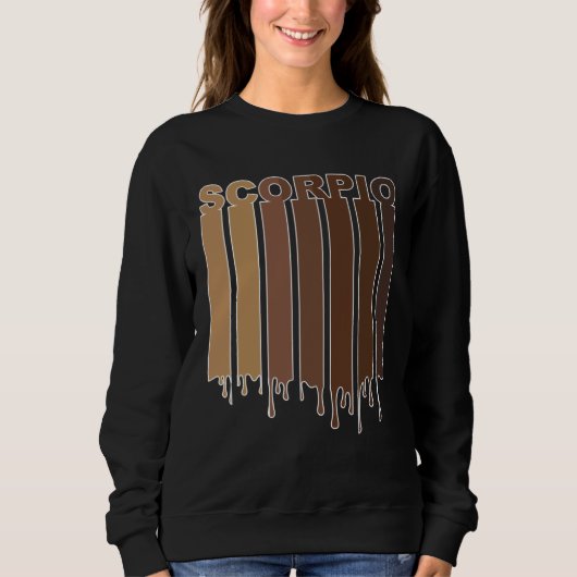 Schwarzes Skorpion-Sternzeichen Afroamerikanischer Sweatshirt (Vorderseite)