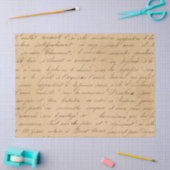 Schwarzes Skript auf Tan Decoupage Seidenpapier (Basteln)