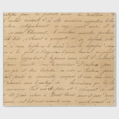 Schwarzes Skript auf Tan Geschenkpapier (Flach)