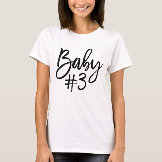 Schwarzes Skript-Baby Nr. 3 T-Shirt (Vorderseite)
