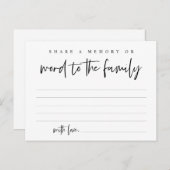 Schwarzes Skript, Bestattungsdienst, Speicherkarte Postkarte (Vorne/Hinten)