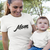 Schwarzes Skript etablierte Mama T-Shirt