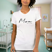 Schwarzes Skript etablierte Mama T-Shirt