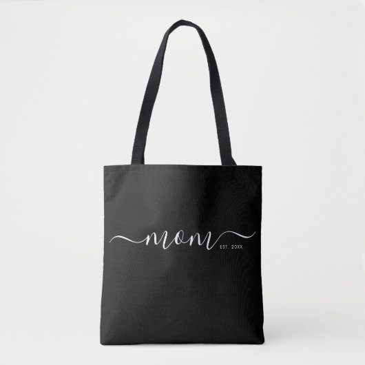 Schwarzes Skript etablierte Mama Tasche (Vorderseite)