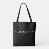 Schwarzes Skript etablierte Mama Tasche (Rückseite)