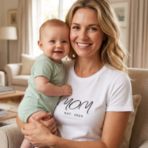 Schwarzes Skript Etablierte Mom Moderne Minimalist