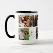 Schwarzes Skript | Foto der besten Freunde Tasse (Links)